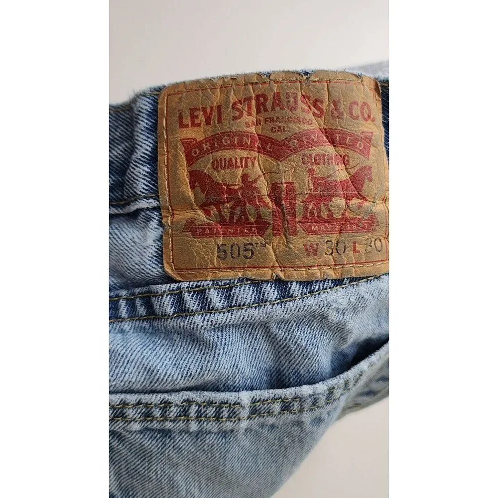 Men's Levi's 505 Size 30x30 Some Wear & Tear